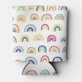 Porta-lata Boho Branco Multi Arco-íris