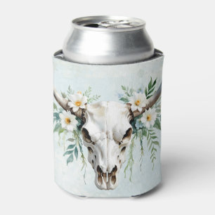 Porta-lata Boho Chic Watercolor Vaca Floral