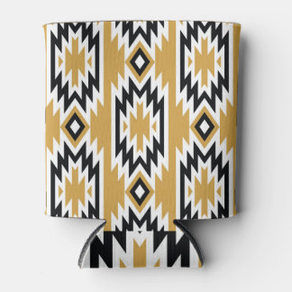 Porta-lata Boho étnico: padrão geométrico de vintage.