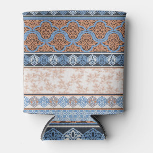 Porta-lata Boho Floral Stripes: Coleção Étnica Sem Costura