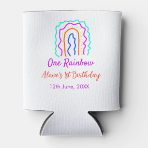 Porta-lata Boho Rainbow, um aniversário de crianças brilhante