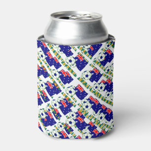 Porta-lata Bola de Futebol Australiana e Bandeira em Mosaico