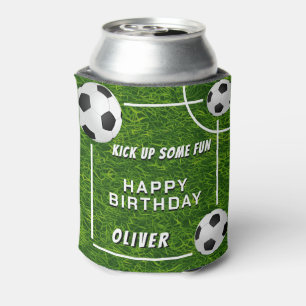 Porta-lata Bola de Futebol Grama Esportes Aniversário