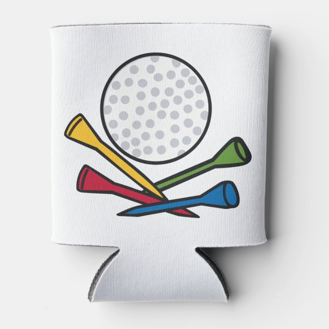 Porta-lata Bola de Golfe e Camisetas (Frente)