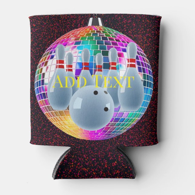 Porta-lata Boliche Neon Disco Ball Glitter (Frente)