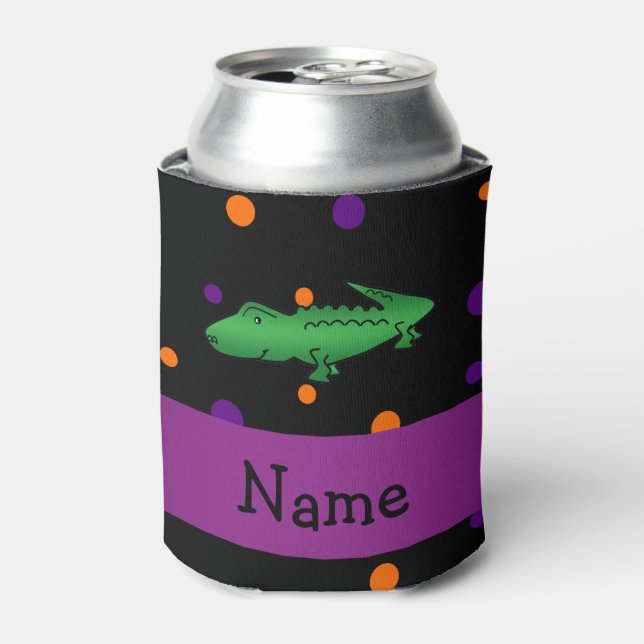 Porta-lata Bolinhas halloween do jacator de nome personalizad (Can Front)