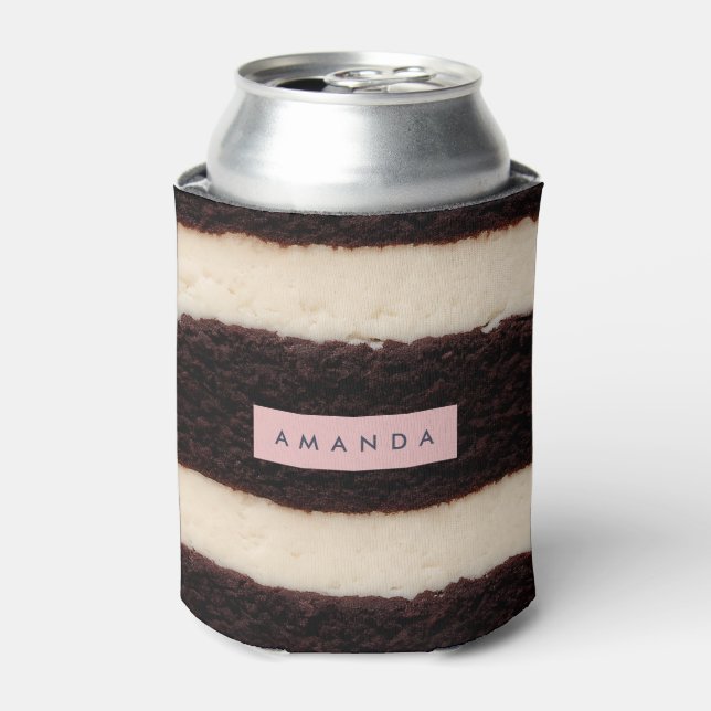 Porta-lata Bolo de Camadas de Chocolate Personalizado com Fai (Can Front)
