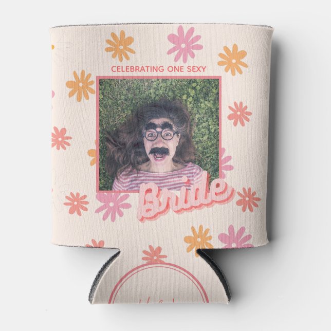 Porta-lata Bolsa Térmica Rosa para Lata de Despedida de Solte (Frente)