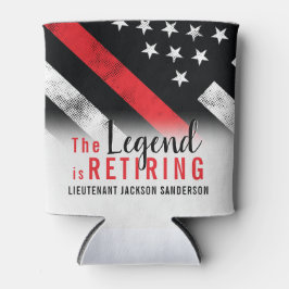 Porta-lata Bombeiro Aposentadoria Linha Vermelha Bandeira Bom