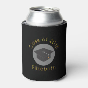 Porta-lata Boné de formatura na classe preta de 20xx