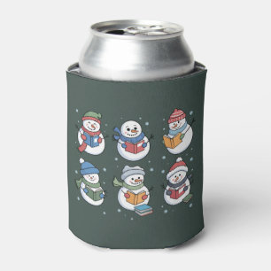 Porta-lata Boneco de Neve Amante de Livros Presente de Leitur