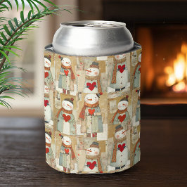Porta-lata Boneco de Neve Caprichoso Terra Amor Fofo