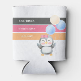 Porta-lata Bonita Garota-Balão-de-Pinguim