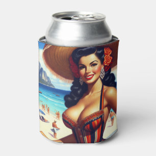 Porta-lata Bonita Vintage Summer Girl