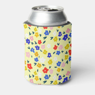 Porta-lata Bonito Delicado Fofo Floral em Amarelo Pastel
