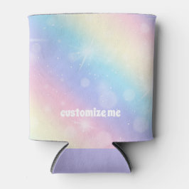 Porta-lata Bonito Pastel Rainbow Sparkle Girly Party