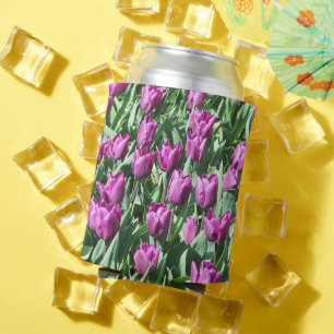 Porta-lata Bonito Tulipas Roxas Floral