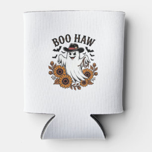 Porta-lata Boo Haw Cowboy Fantasma Girassóis Morcegos Hallowe