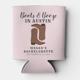 Porta-lata Boots & Booze Austin Texas Bachelorette