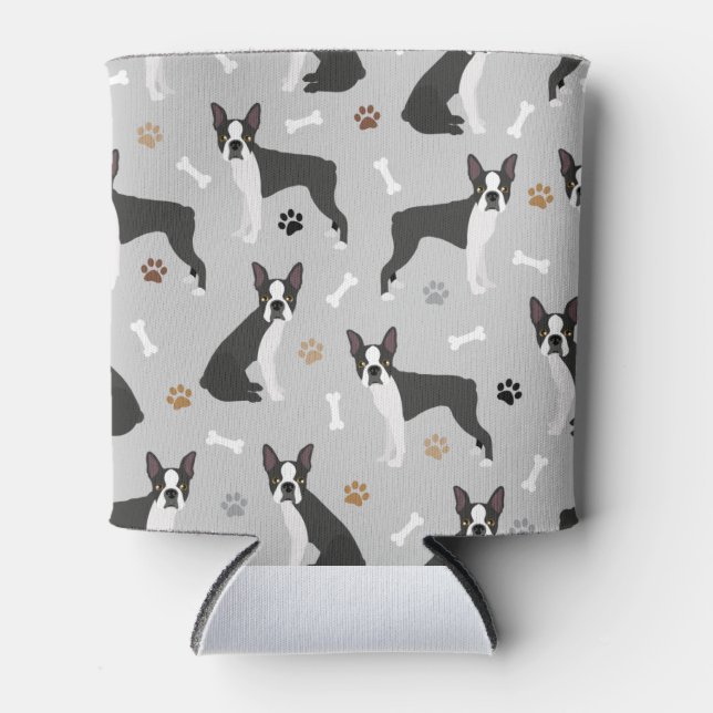 Porta-lata Boston Terrier Bones e patas podem resfriar (Frente)