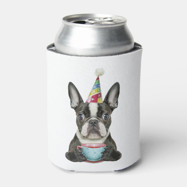 Porta-lata Boston Terrier Hat Classic T-Shirt (Can Front)