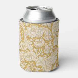 Porta-lata Botão de Solteiro Floral Dourado William Morris