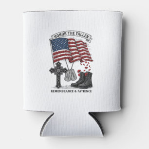Porta-lata Botas Cruz Memorial Patriótica Camisa Bandeira Pap