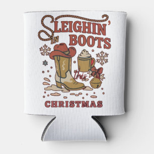 Porta-lata Botas de Sleighin Neste Natal Engraçado Caubói do