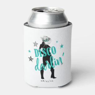 Porta-lata Botas 'n Brilho Disco Querida Turquesa ID925