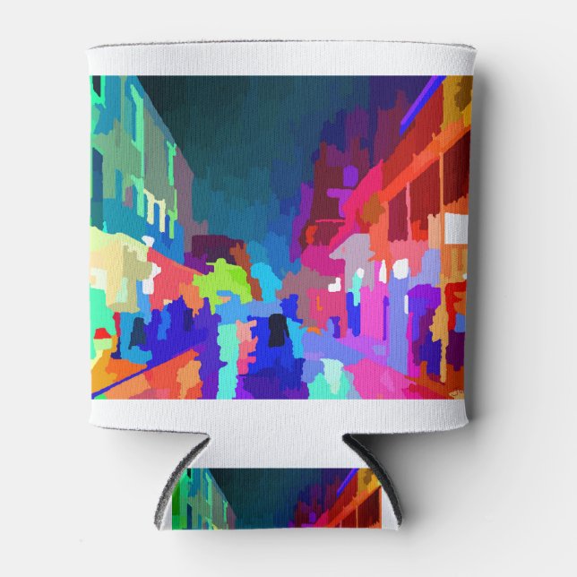 Porta-lata Bourbon Street Nova Orleans Louisiana por Jon Bara (Frente)