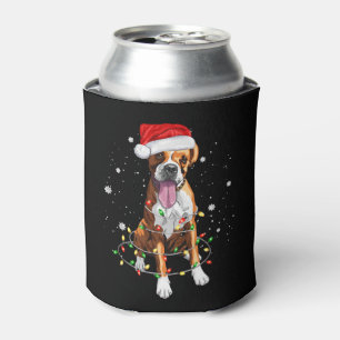 Porta-lata Boxeiro Cão Árvore das Luzes de Natal Xmas Pajama
