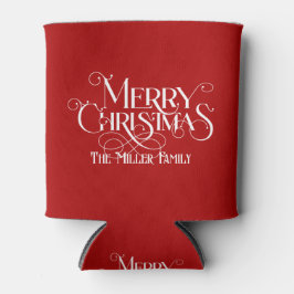 Porta-lata Branca Feliz Natal Festivo