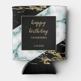 Porta-lata Branca, Mármore - Folha de Ouro Textura de Anivers