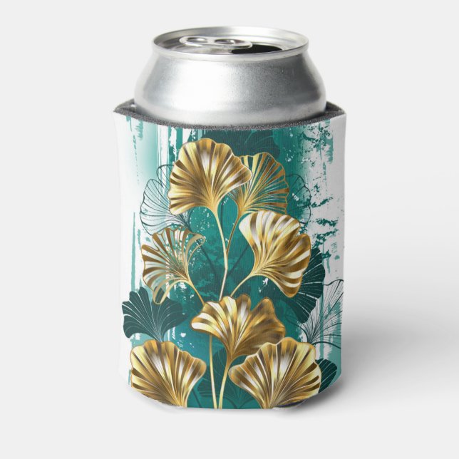 Porta-lata Branch with Golden Leaves Ginko Biloba (Can Back)