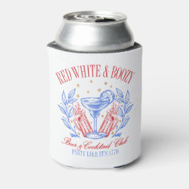 Porta-lata Branco vermelho e boozy