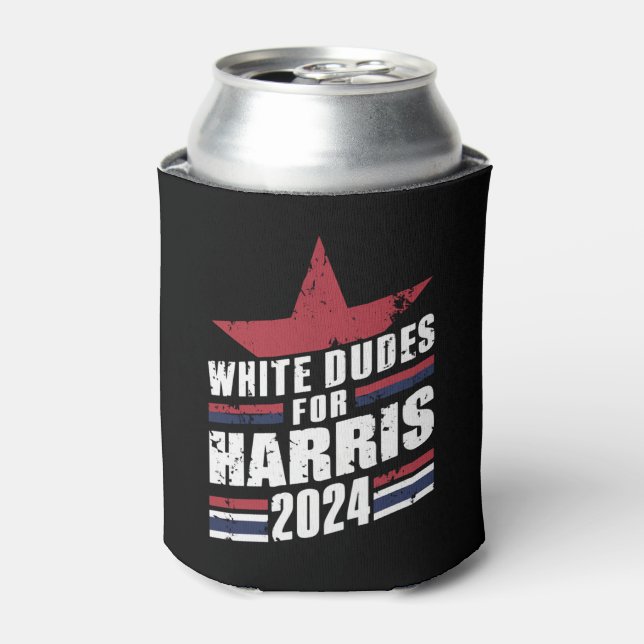 Porta-lata Brancos Para Kamala Harris 2024 (Can Front)