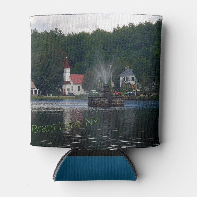 Porta-lata Brant Lake NY Adirondack Mountain Coozie (Frente)