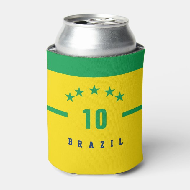 Porta-lata Brasil: Bandeira Cores da Copa (Can Front)