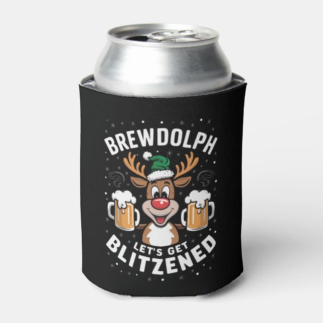 Porta-lata Brewdolph Vamos Blitzenado Reindeer B de Natal (Can Front)