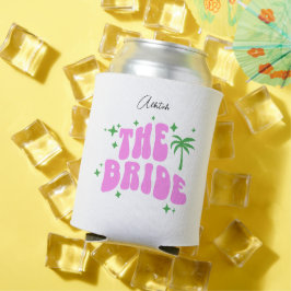 Porta-lata bride palm springs pink retro bachelorette party