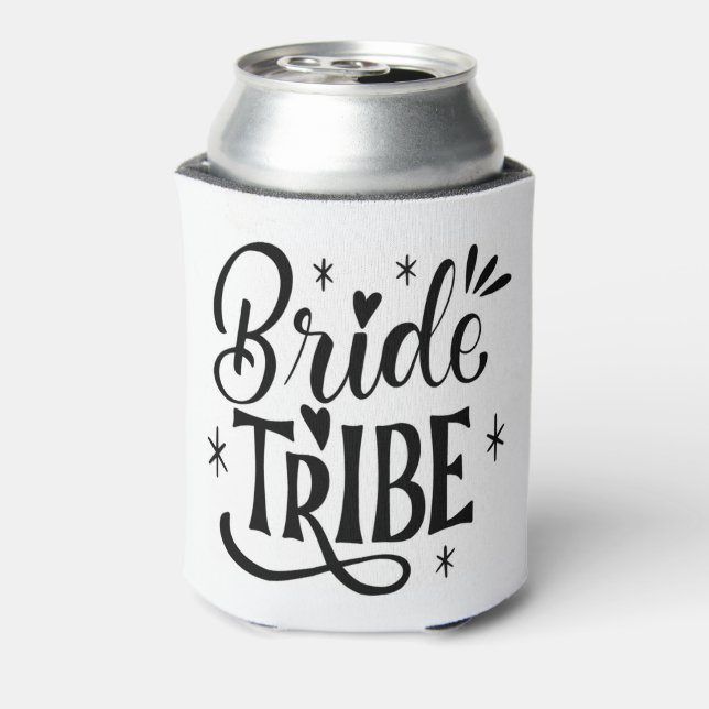 Porta-lata Bride Tribe Sparkle Script (Can Back)