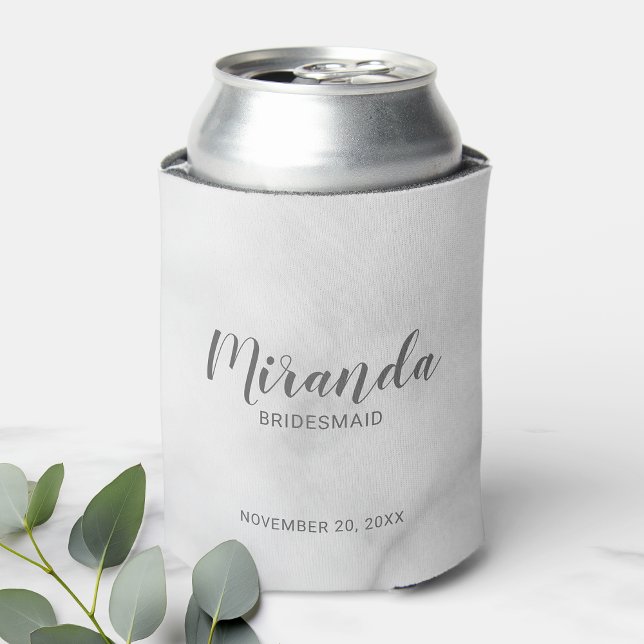 Porta-lata Bridesmaid Personalizado de Script Moderno (Criador carregado)