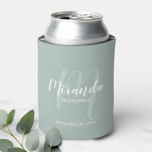 Porta-lata Bridesmaid Personalizado de Script Moderno