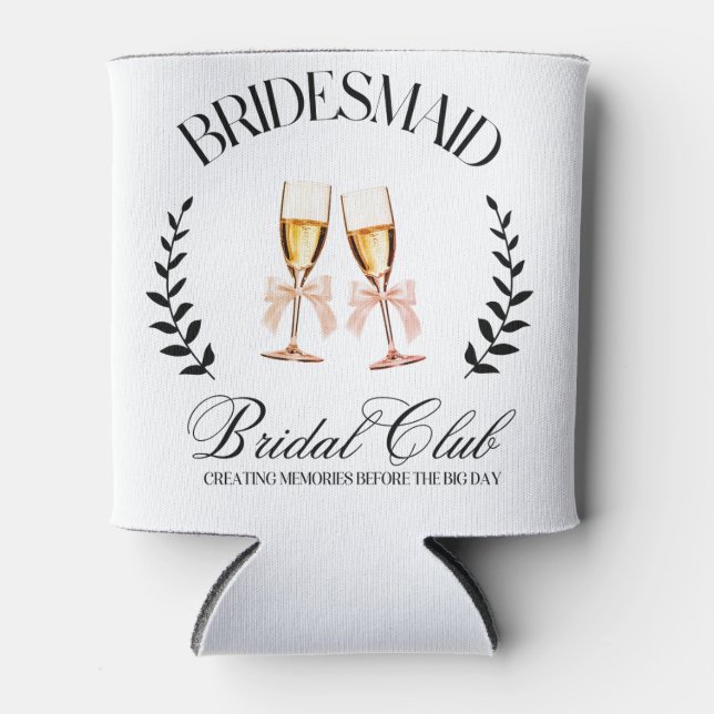 Porta-lata Bridesmaid Personalizar Bachelorette do Nome Coque (Frente)