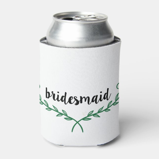 Porta-lata Bridesmaid Wedding Beer Cooler (Can Front)