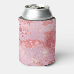 Porta-lata Brilhante Lamina Metálica Rosa Glamurosa