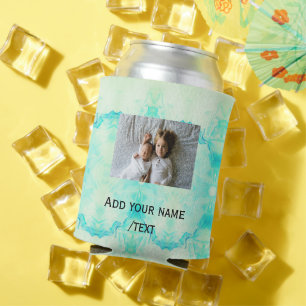 Porta-lata brilho de estrela simples adicionar texto personal