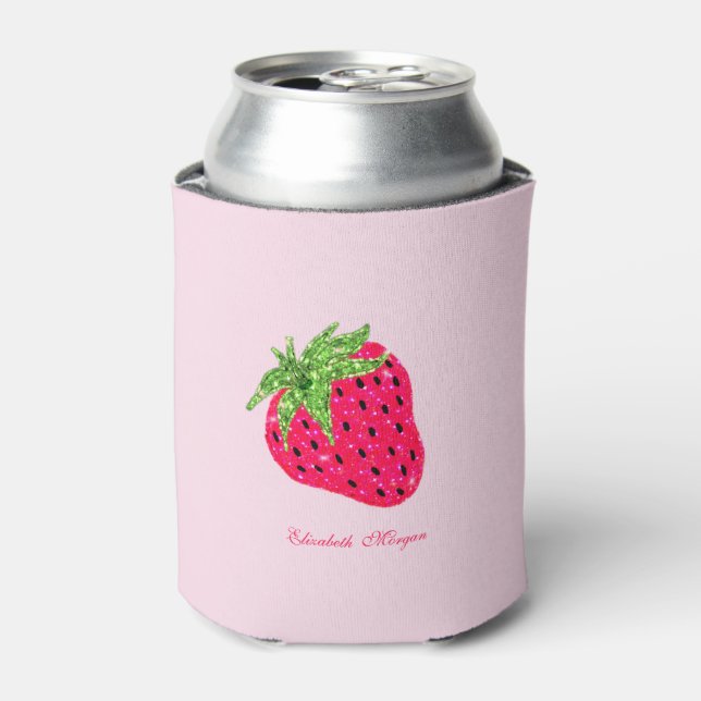 Porta-lata Brilho Legal Morango Rosa  (Can Front)