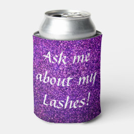 Porta-lata brilho roxo para apresentadores personalizando