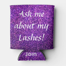 Porta-lata brilho roxo para apresentadores personalizando